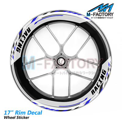 J05 17'' Rim Sticker Strip Tapes Vinyl Decal For Yamaha FZ09 FZ6R FZ10 FZS600