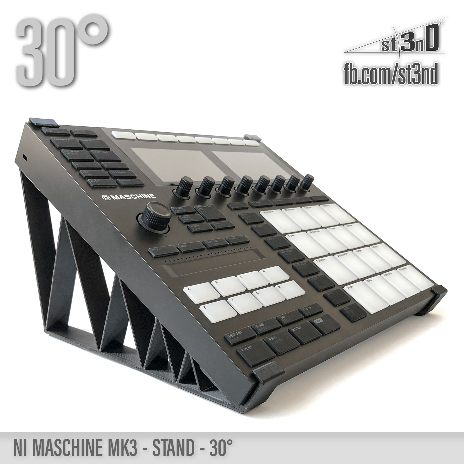 STAND BUNDLE for NI Maschine JAM & MK3 - 30° (3D printed STANDS)