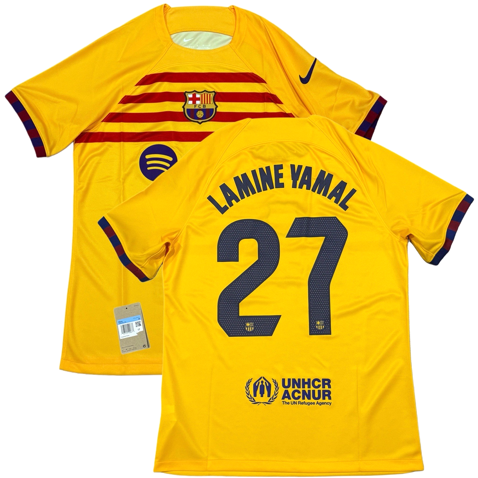 FC Barcelona 2023-2024 ホームジャージ Lamine Ya 2023/24 Barcelona Fourth Jersey #27 Lamine Yamal Medium Nike