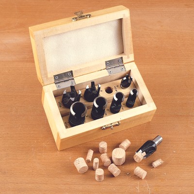 WOODRIVER 8-Piece Deluxe Plug Cutting Kit