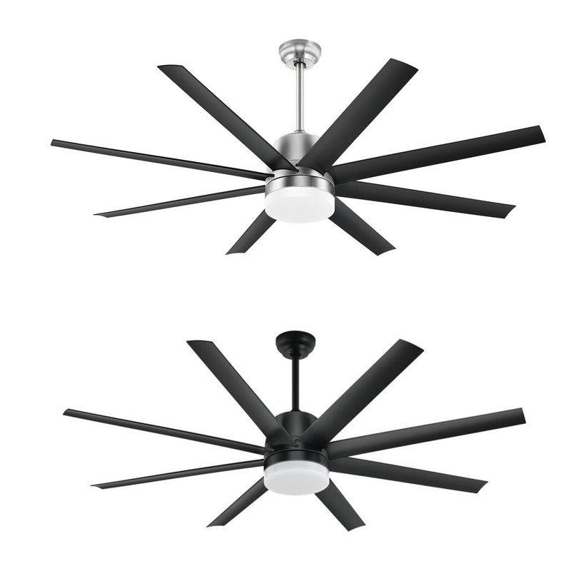 60 Inch 8-Blade Indoor/Outdoor Ceiling Fan Decor w/ Remote C
