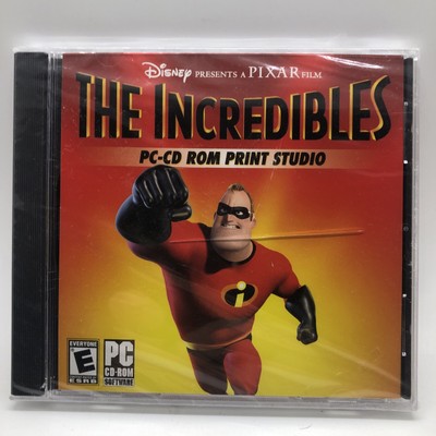 The Incredibles PC-CD ROM Print Studio Disney Pixar (Win 98/Me/XP) Computer Game