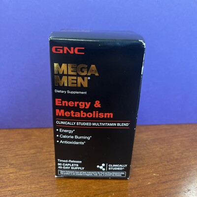 GNC Mega Men Energy & Metabolism Multivitamin Supplement 90 Caplets