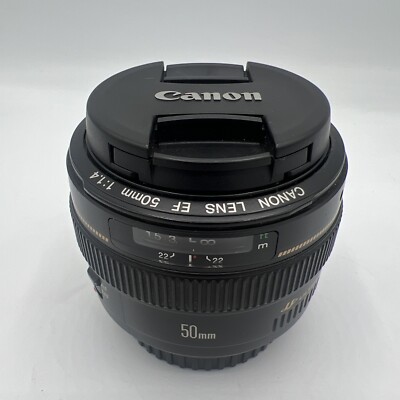 Canon EF 50mm F/1.4 Ultrasonic Telephoto Lens w/ Both Caps [Near Mint] + Bag