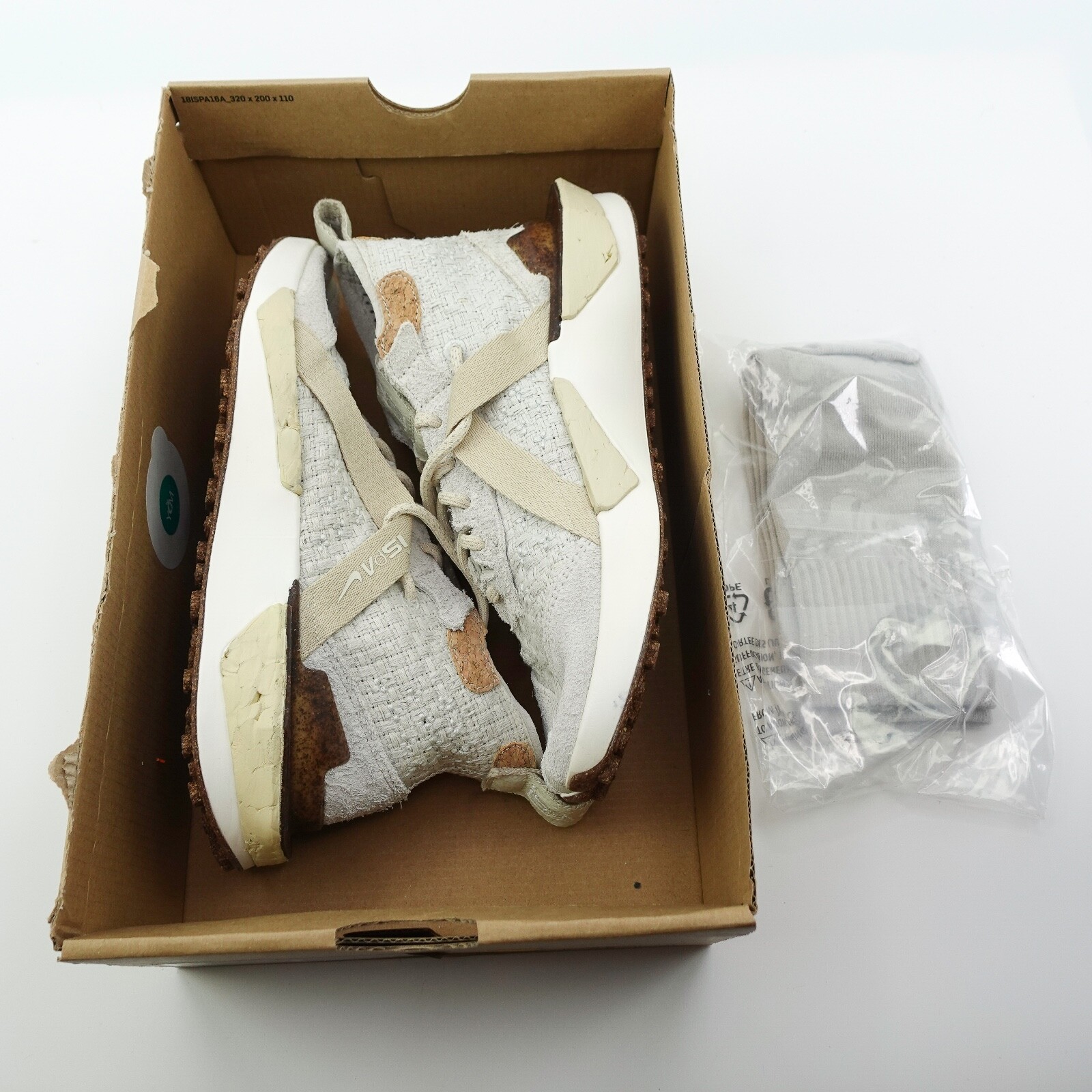 Pre-owned Nike Ispa Drifter Split Natural Shoes With Socks Mens 5.5 Cz0238 100 Womens 7 In Beige