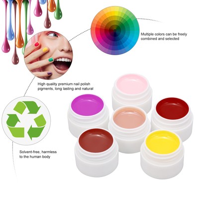 Bestauty 24 Color Nail Polish Nail Art Pigment Set Nail Glue UV Gel Builder O1S9