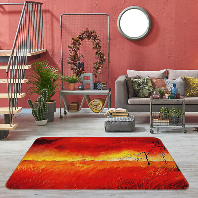 3D Red Field Painting ZHUA1802 Game Non Slip Rug Mat Photo Carpet Zoe