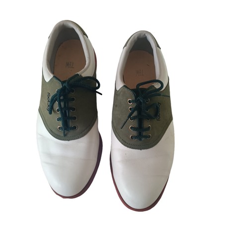 Women's Golf Shoes US 7.5 W White Green 98639 Soft Joy Foot