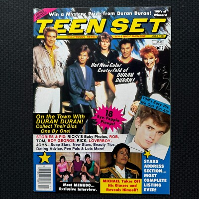TEEN SET Magazine July 1984 Duran, Boy George, Michael Jackson, Lowe, Hexum MINT