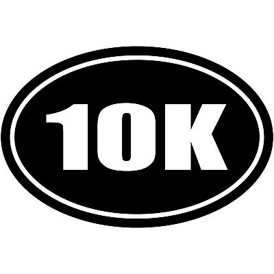10k 6.2 Miles Marathon 3'' Euro Oval Running Vinyl Decal Car Window Sticker V#1