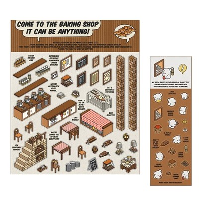 3D Scene Sticker Set , Children Scene Sticker Set for Preschool, Home