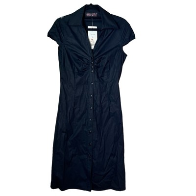Very Very Meow Shirt Dress Black BNWT Size AU/UK 8 US 4