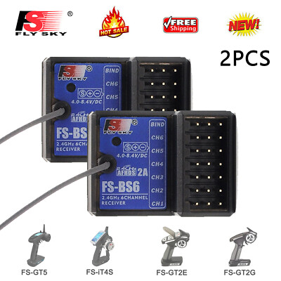 2PC FlySky FS-BS6 2.4Ghz 6CH Receiver f/FlySky FS-GT5 FS-IT4