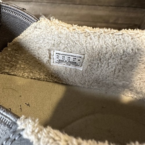 Mens Keen Howser II 2 Gray Slip On Quilted Fleece Lined Slippers Shoes Size 13 M
