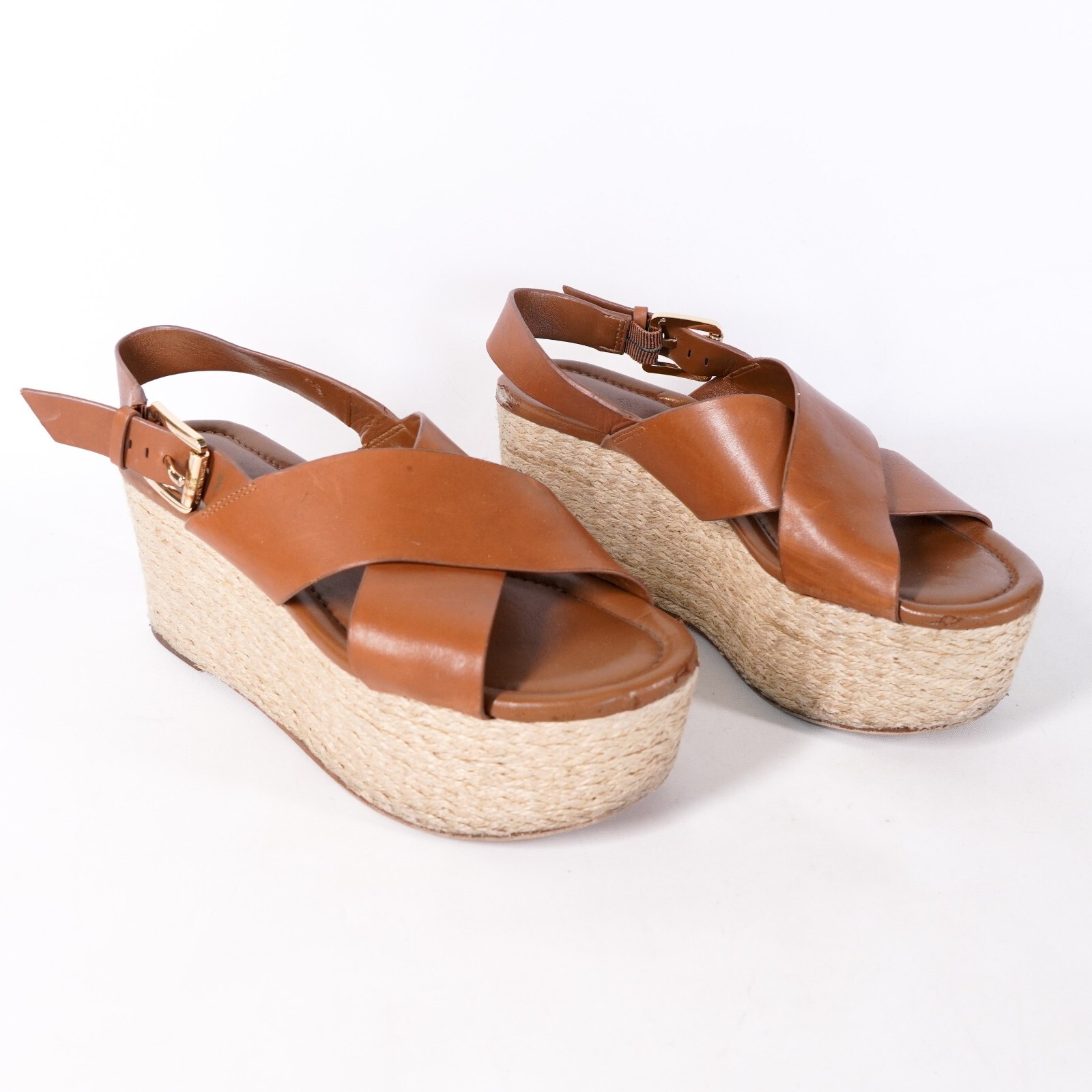 Michael Kors Birkenstock Platform Leather Sandals Women's 5.5M Shoes Brown  SH17K | eBay