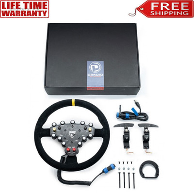 SIMDID 320mm/12.6'' GTW Steering Wheel Racing Simulator w/ 70mm/2.8'' Hole Spacing