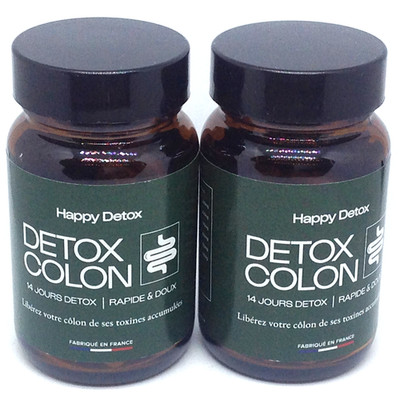 HAPPY DETOX - DETOX COLON 2 x 28 gélules - 12/2027