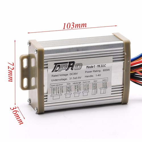 36V 800W Brush Electric Motor Kit Controller Battery Scooter ATV Go Kart PitBike