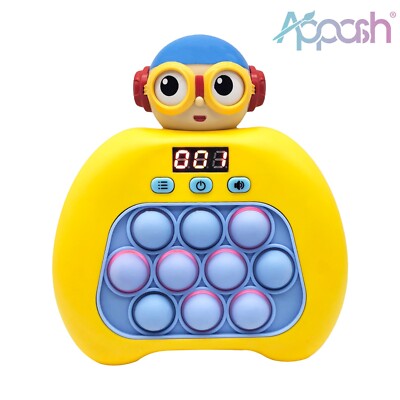 Fast Push Pop It Game Decompression Sensory Quick Push for Kids & Adults[yellow]