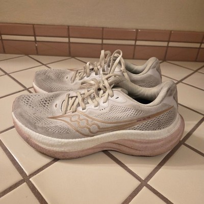 Saucony Ride 15 Womens Running Shoes White Rose Gold Pink S11055-151 Size 7.5