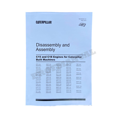 Caterpillar C15 C18 ENGINE Built Machine Manual Disassembly Assembly RENR8261