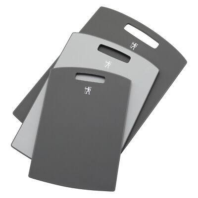 Henckels 3-pc Plastic Cutting Board Set - Grey