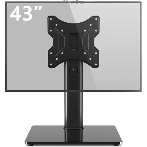Base With 3 Level Height Adjustable For 23-43 Inch Tvs