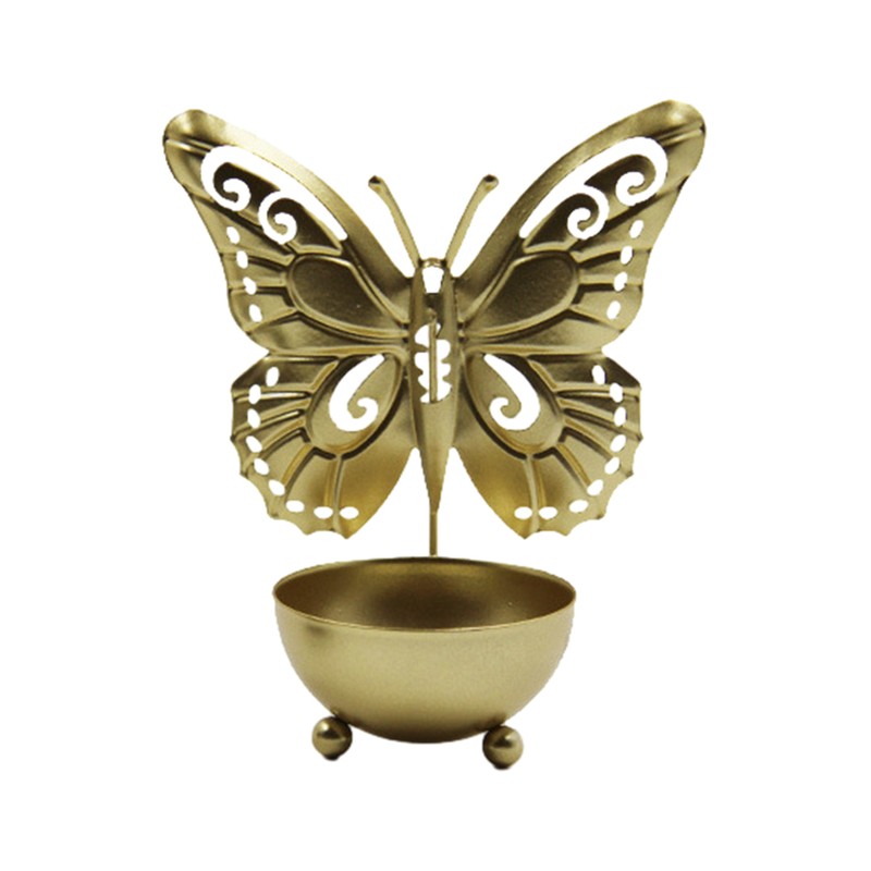 Metal Butterfly Candle Holder Minimalist Table Candlelight Stand