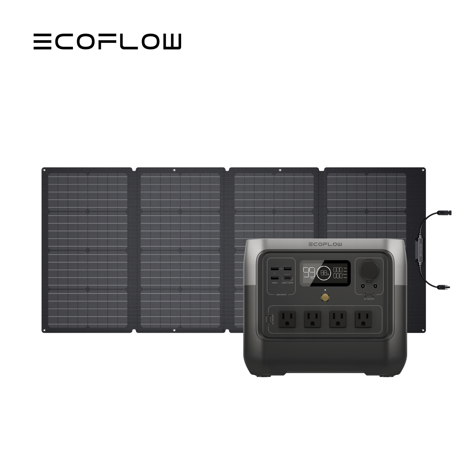 EcoFlow Solar Generator RIVER2 Pro 768Wh Portable Power Station+160W Solar Panel