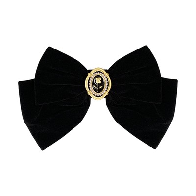 Women Bow Hair Clip Barrette Hairpin Black Large Sweet Bowknot Barrette