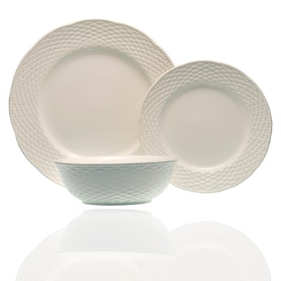 White Nantucket 18 Piece Dinner Set, 1