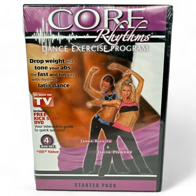 Core Rhythms Dance Exercise Program: Starter Pack (4-Disc, 2008, DVD) New