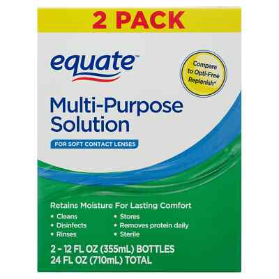 Equate Multi-Purpose Solution Twin Pack, 12 fl oz, 2 Count ( FREE SHIPPING )