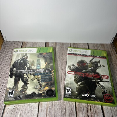 Crysis 2 and Crysis 3 Hunter Edition Microsoft Xbox 360 Video Games Bundle