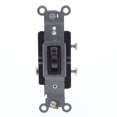 Slater Brown 3-Way Toggle Wall Light Switch Control 15Amp 120VAC Bulk 663-BR