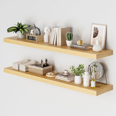 Heimlove 12 Inch Deep Floating Shelves, 55 x 12 inch Extra Lon...