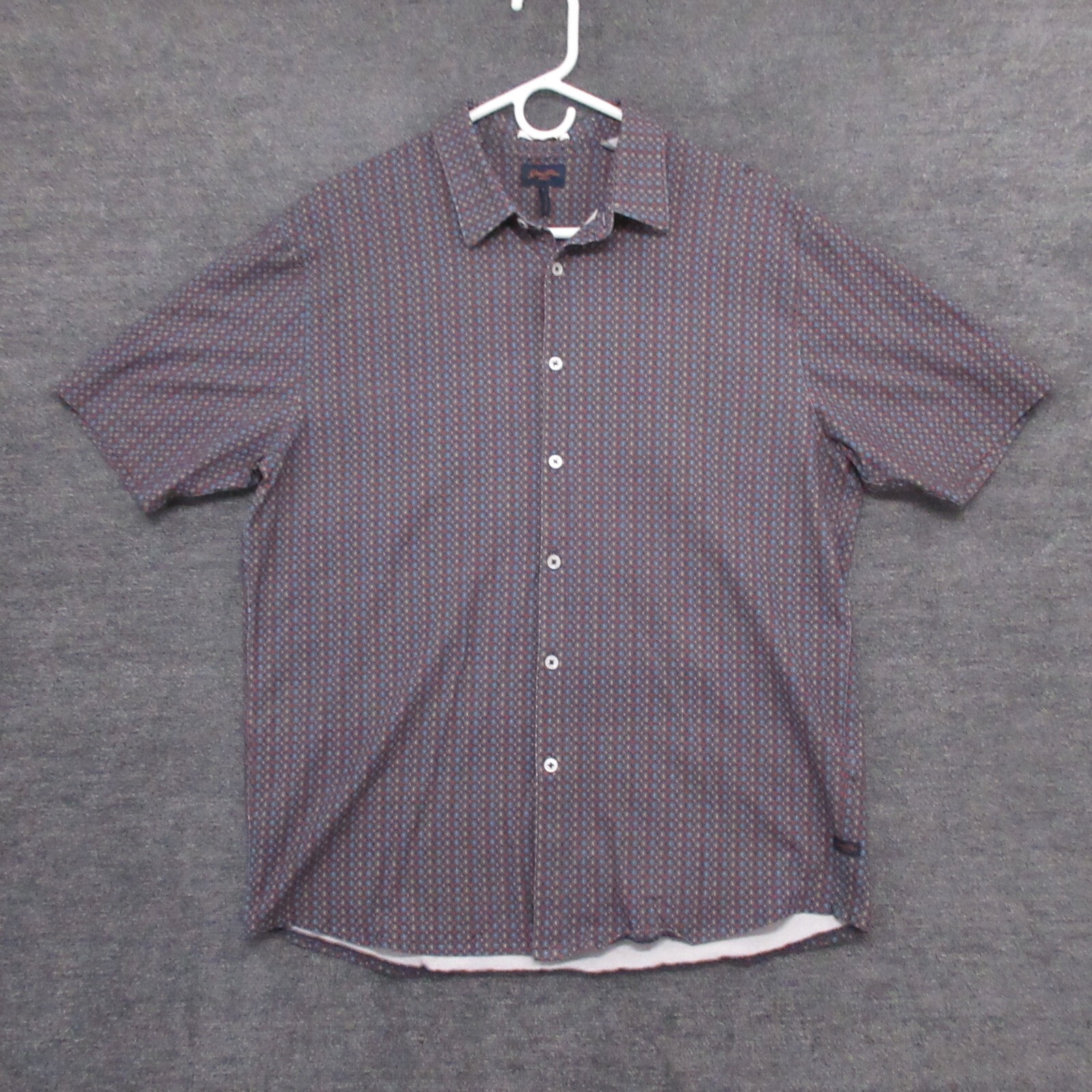 Goodman Shirt Mens Large Multicolor Button Up Short Sleeve