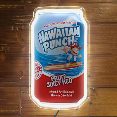 Hawaiian Punch Fruit Beer Canned Shop Poster Bar Room Wall LED Neon Sign 12x7 G1