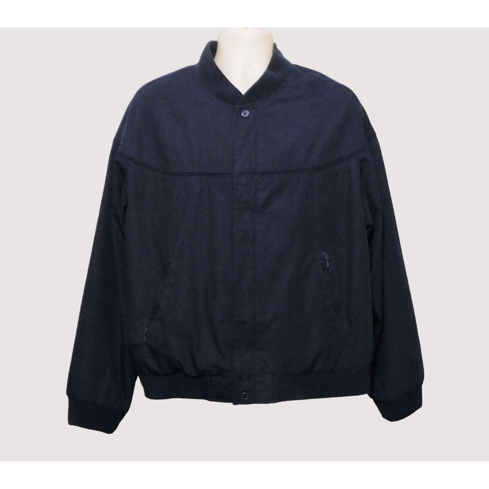 Vintage Towncraft Jacket XL Navy Blue Lined LS Pockets