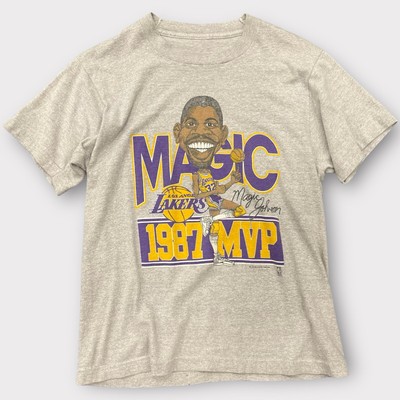 Vintage Magic Johnson Salem Caricature 1987 MVP NBA Basketball Tee Shirt Sz M