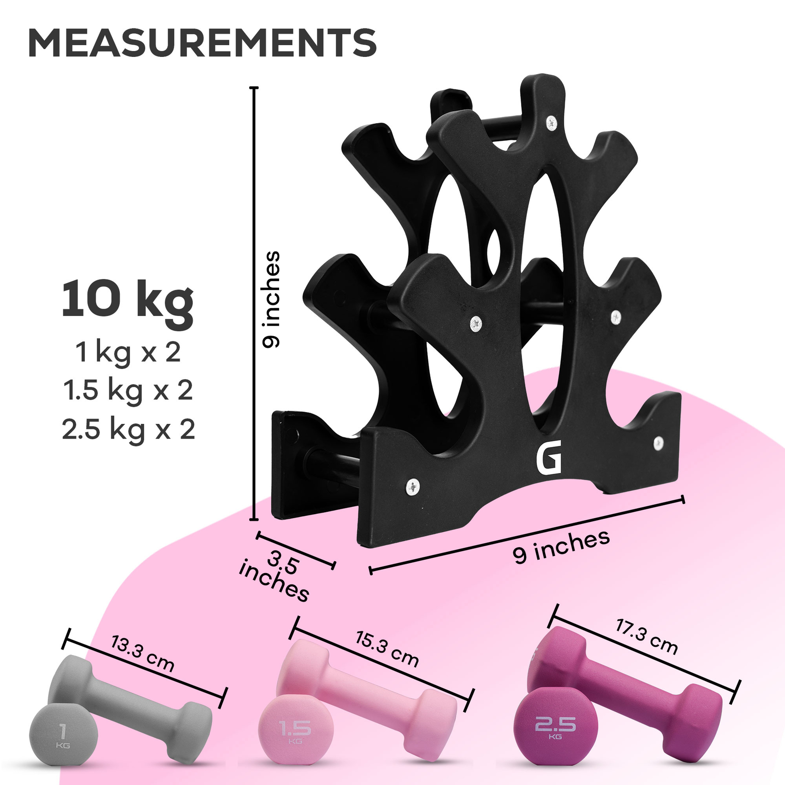 Pure 2 Improve Neoprene Dumbell 2x 2 kg | Sport & Lifestyle