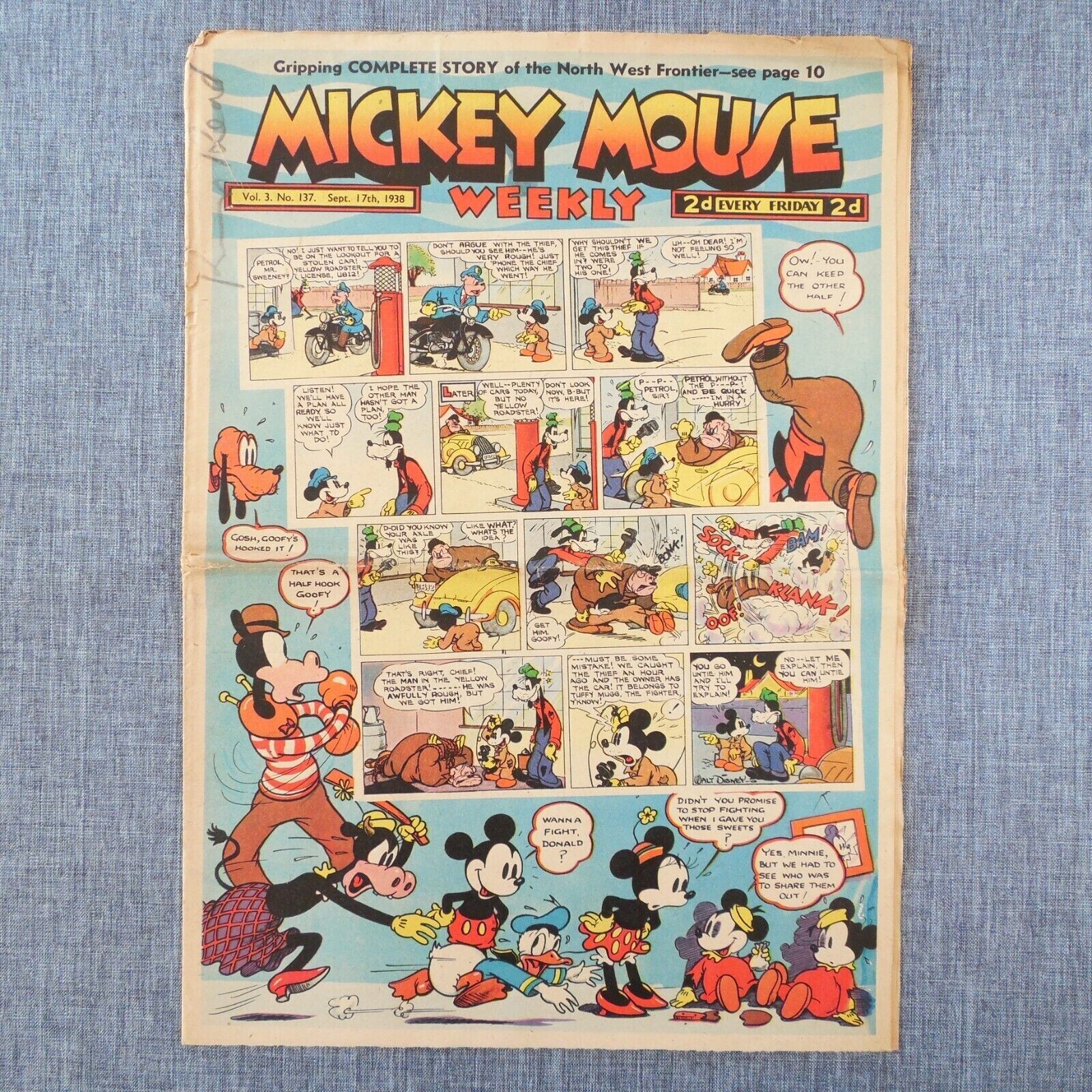 1938 Mickey Mouse Weekly Comics Vol. 3 No. 137 Walt Disney