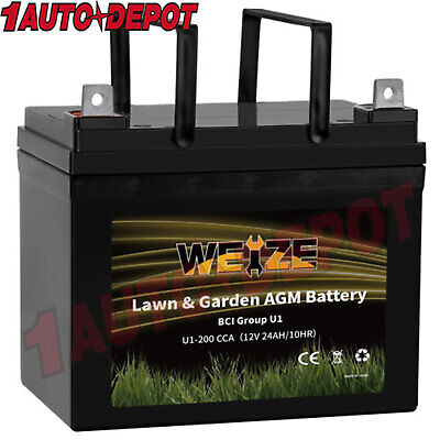 Lawn Garden SLA AGM Battery BCI Group U1 12V 200CCA Deep Cycle for Lawn Mowers
