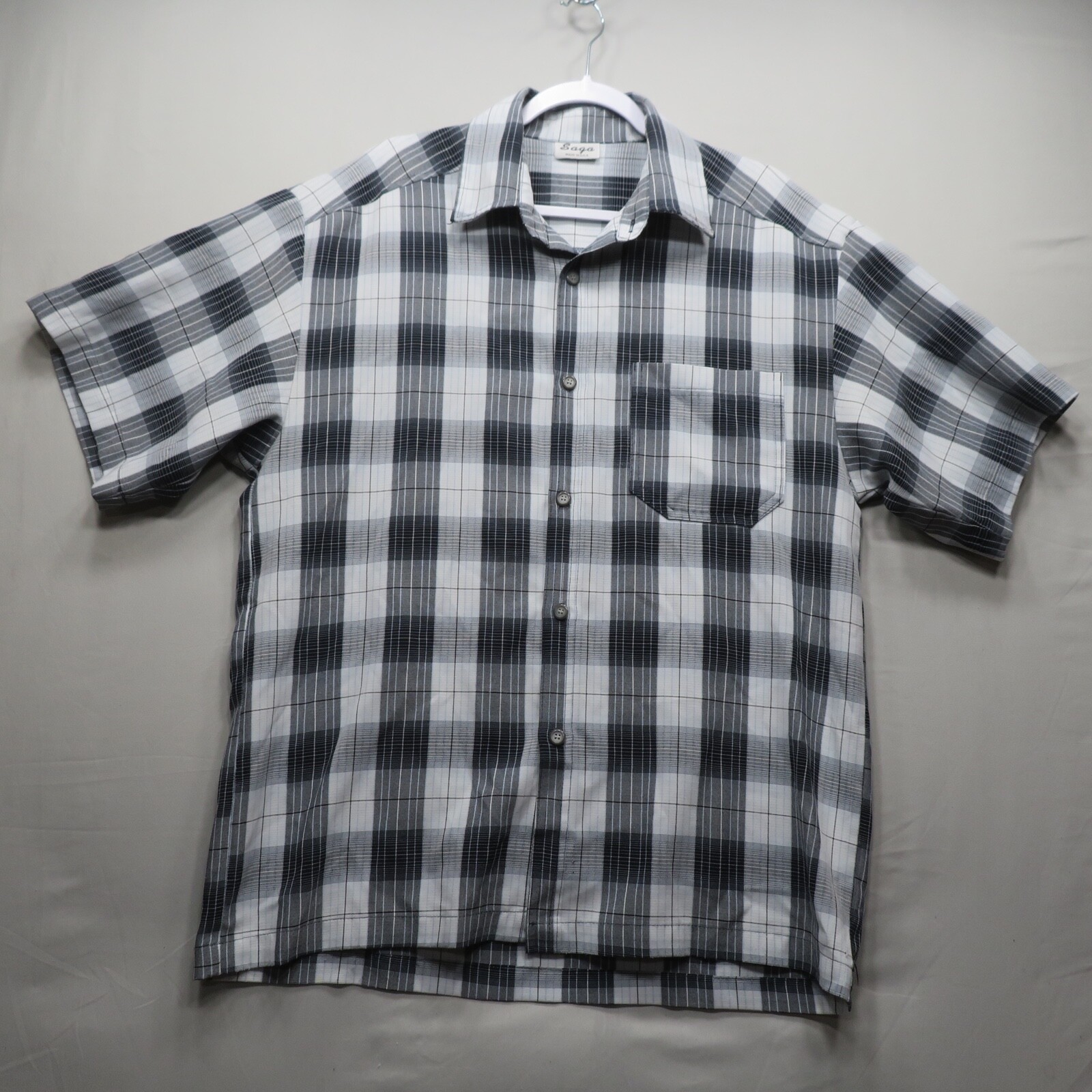 COOTIE 22SS Glen Check T W Work S Shirt Twill Short Sleeve Charcoal Used  MESC-0 | eBay