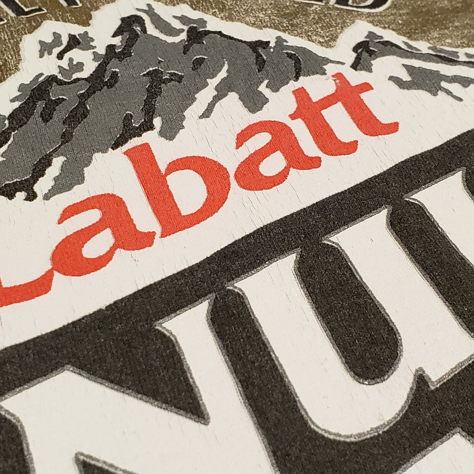 1992 Labatt Brewing Company XL Genuine Draft White Rare Tee Shirt (C34)