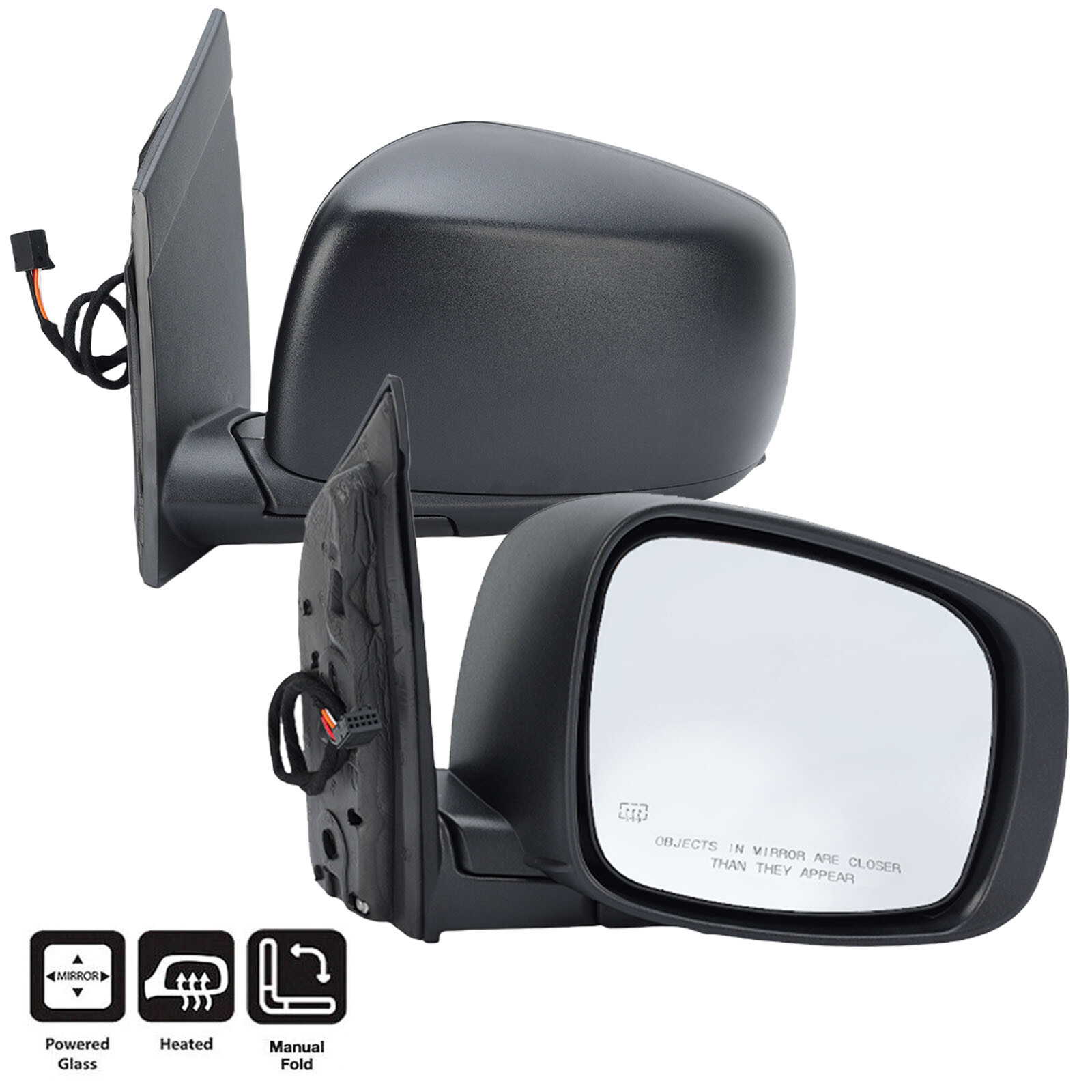 ПАРНОЕ боковое зеркало для Chrysler Town & Country 08-16 Grand Caravan 2008-19 с подогревом