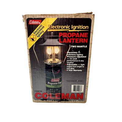 Coleman Propane Lantern Electronic Ignition with Paperwork Excellent Working
