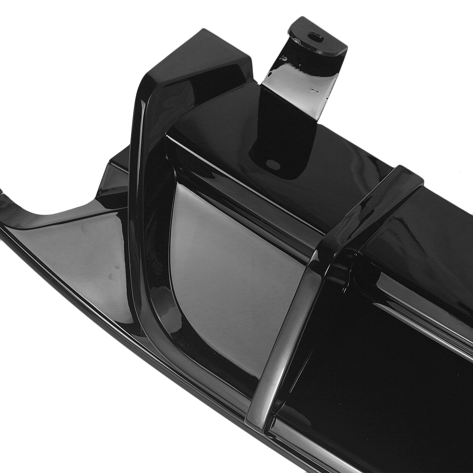 Rear Bumper Diffuser & Light Glossy Black Trim For 2018-2022 Honda Accord Yofer