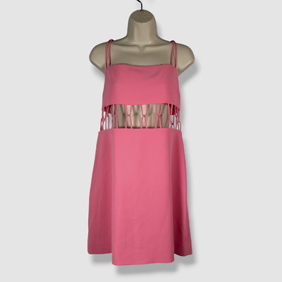 Alexis Women's Pink Caged Cutout Twisted Sleeveless Strap Kim Dress Size M