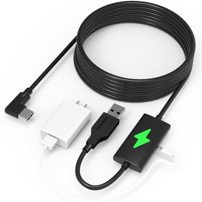 Design 16FT Link Cable for Quest 3S/3, Quest 2 and Quest Pro, with Separate C...